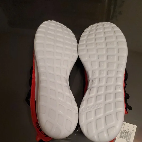 Adidas Men's Red and Black Sneakers - Picture 3 of 4